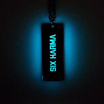 Personalised Brand Name Night Glow Pendant With Metal Cover