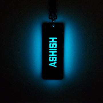 Personalised Name Night Glow Pendant With Metal Cover