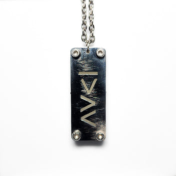 I am Greater Than My Highs And Lows Symbol Rectangular Pendant