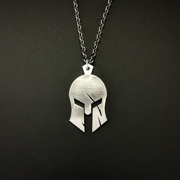 Spartan Helmet Metal Pendant